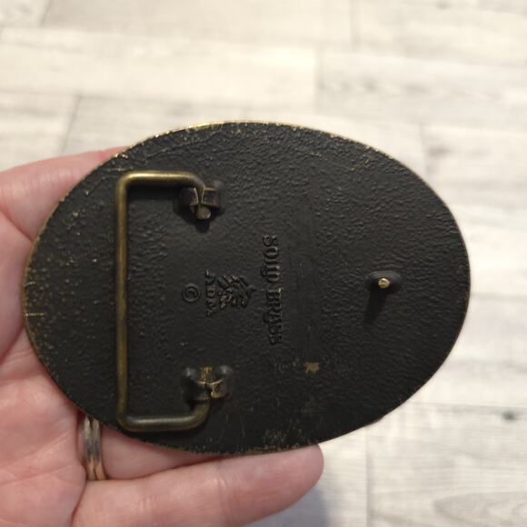 Rodeo Belt Buckle Cowboy Riding Bucking Bronco Bull Brass -Award Design Metals - Picture 2 of 5